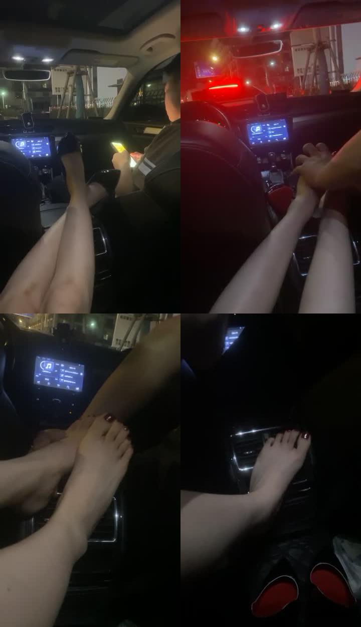 【SSS梦梦女王】车内调-美腿玉足虐奴才