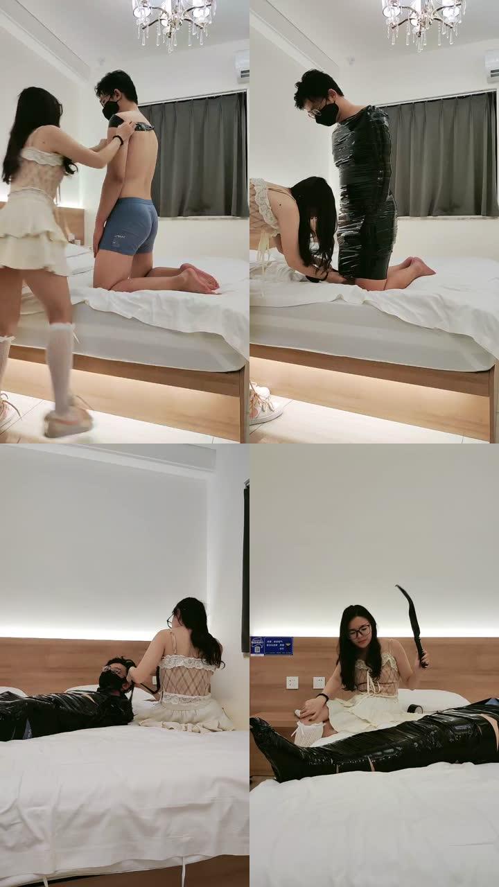【蓝蓝大S】胶带全包捆绑窒息