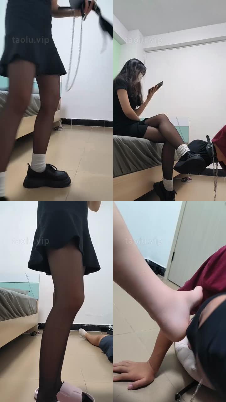 【小樱桃】皮鞋黑丝白袜-骑马转胯/耳光/原味鞋袜舔/踩踏