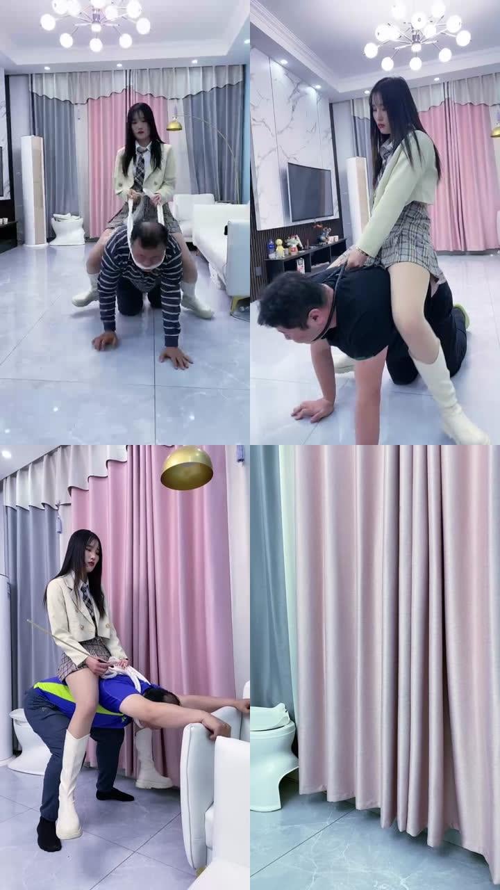 【麋鹿银儿】长靴S马术训练-舔脏鞋臭丝袜脚
