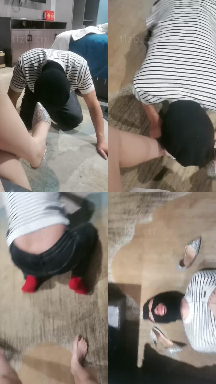 【灵魂晴S】跪舔高跟裸足恋足调