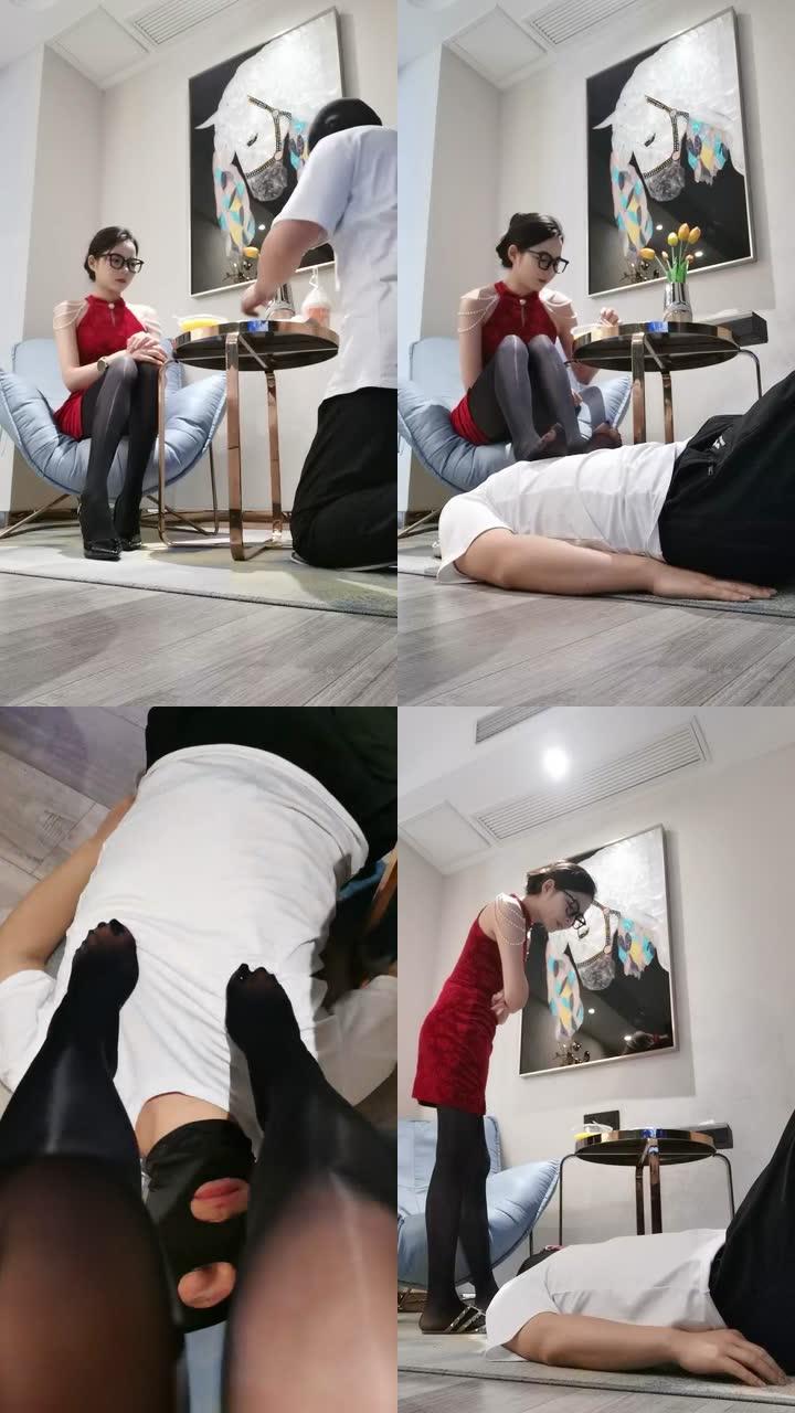 【皮皮】美女荷官性感压制-铆钉高跟踩/黑丝美腿诱惑/口水圣水