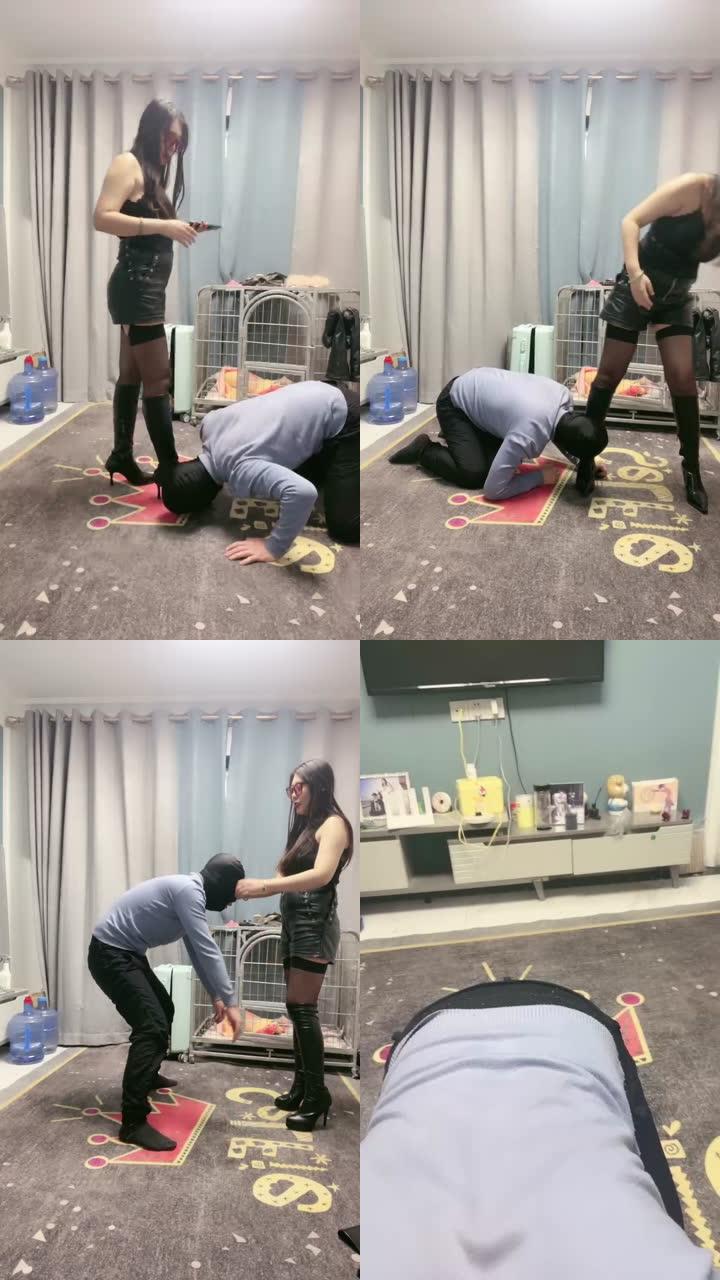 【伊兮夫妻】长靴黑丝重度强制提档