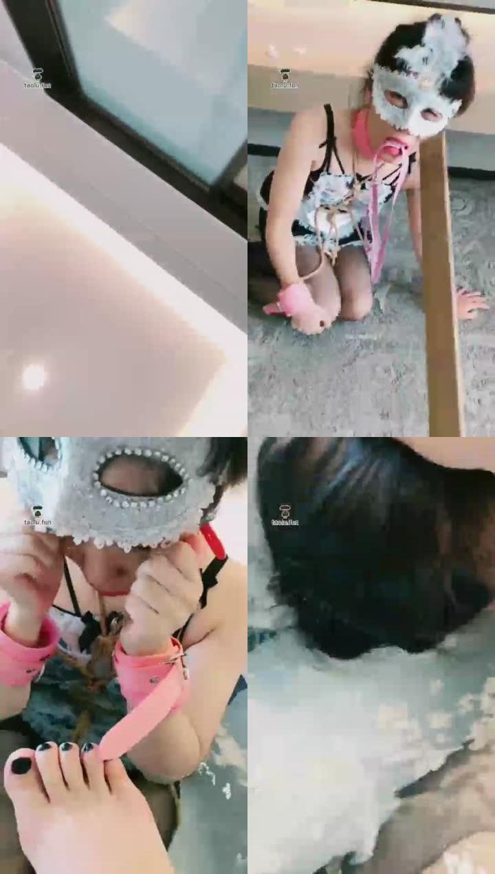【婳儿M】极度刺激！酒店调教小母狗续-圣水洗澡