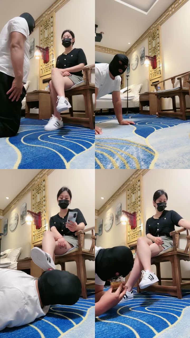 【花兮玥】转胯/耳光/舔贝壳头/踩踏/圣水嘴洗白袜