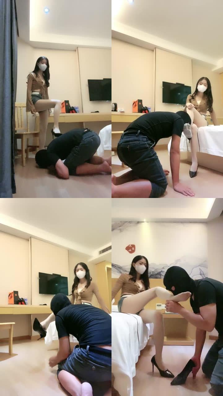 【琳达】长腿车模-跪舔脏鞋/高跟踩踏/棉袜诱惑