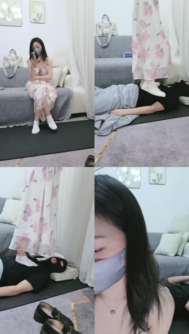 【安安】换各种鞋子全体重踩