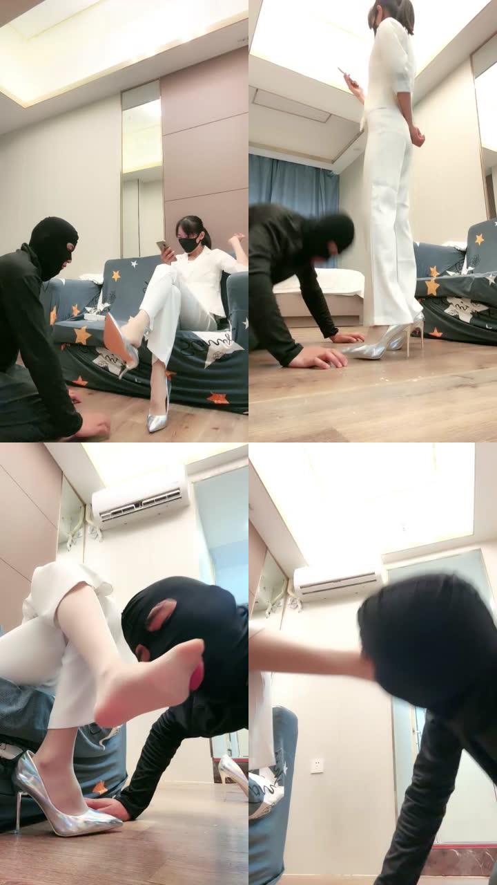【美娜格格】白领S-高跟丝袜美足虐下属犬