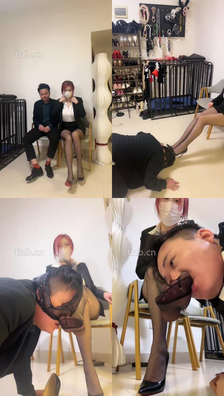 【甜心教主】职业装S-开发猥琐男同事做狗