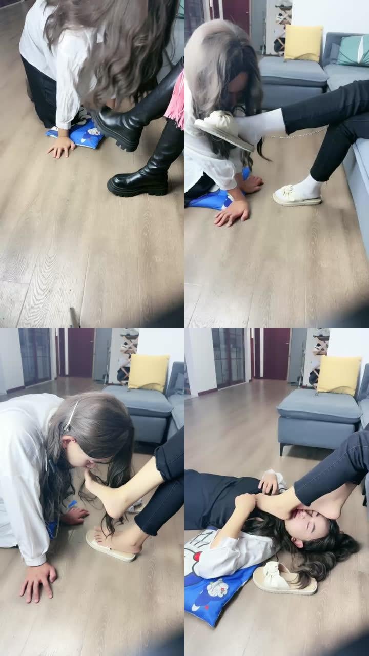 【语小心】情侣主-清理长靴白棉袜裸足/赏赐圣水