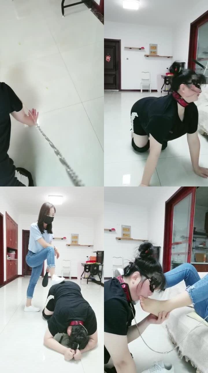 【凌儿】狗链遛狗/碾压踩狗爪/舔脏鞋/sp