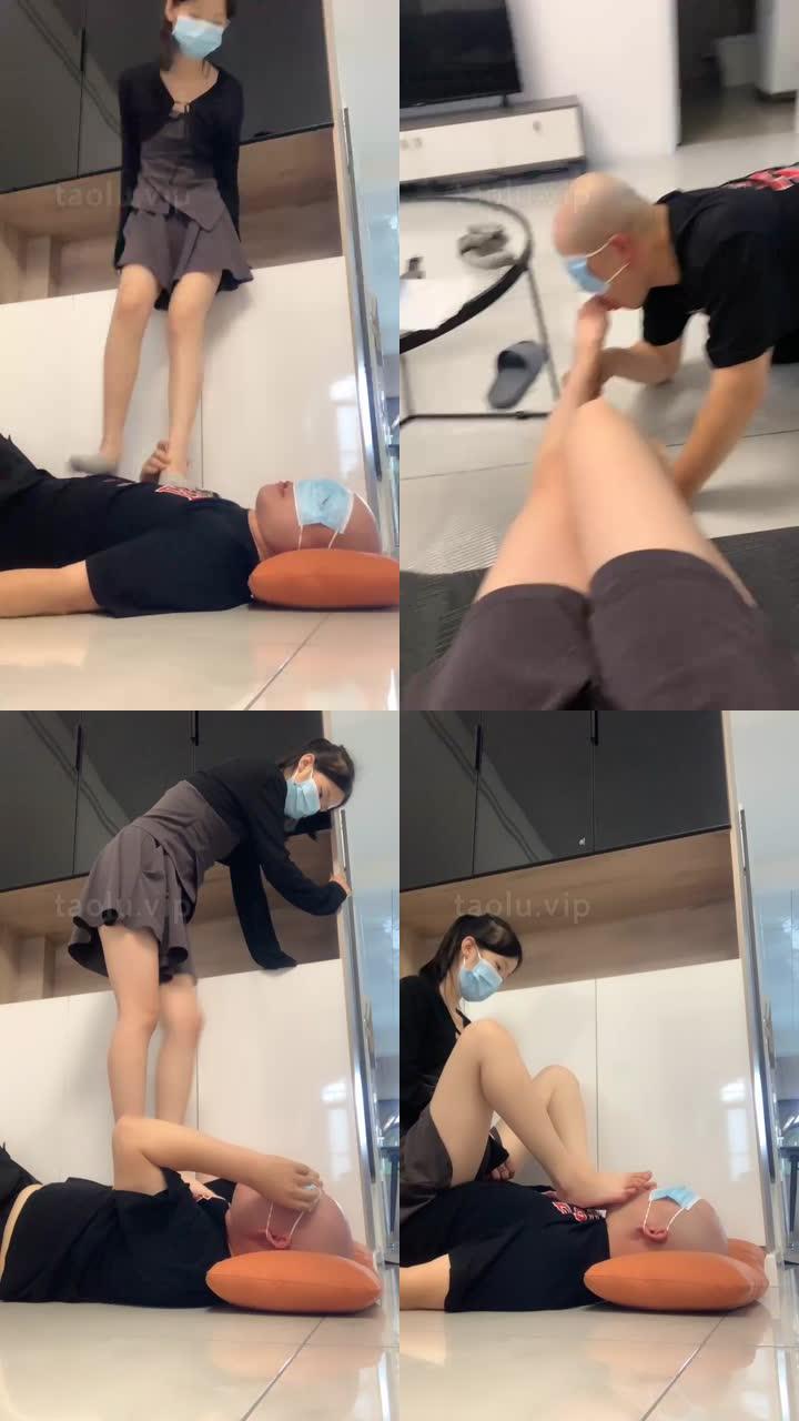 【精神小妹】长腿车模S船袜裸足全体重踩