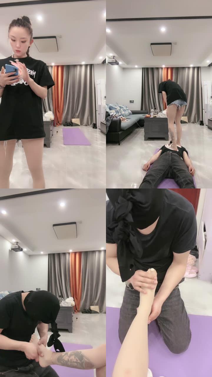 【三娘】拖鞋全体重踩/数据线鞭打/转胯狗爬/耳光