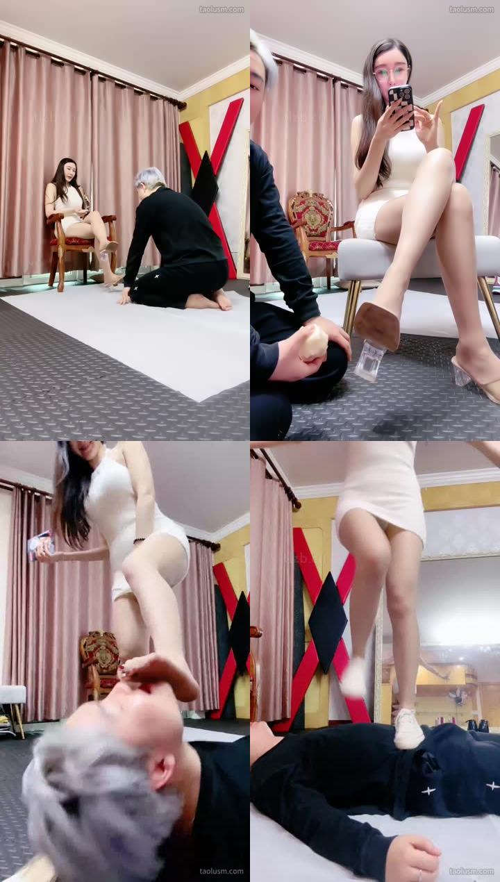 【倪梵】高跟狠扎踩踏/浓痰咀嚼物喂食/跪舔深喉