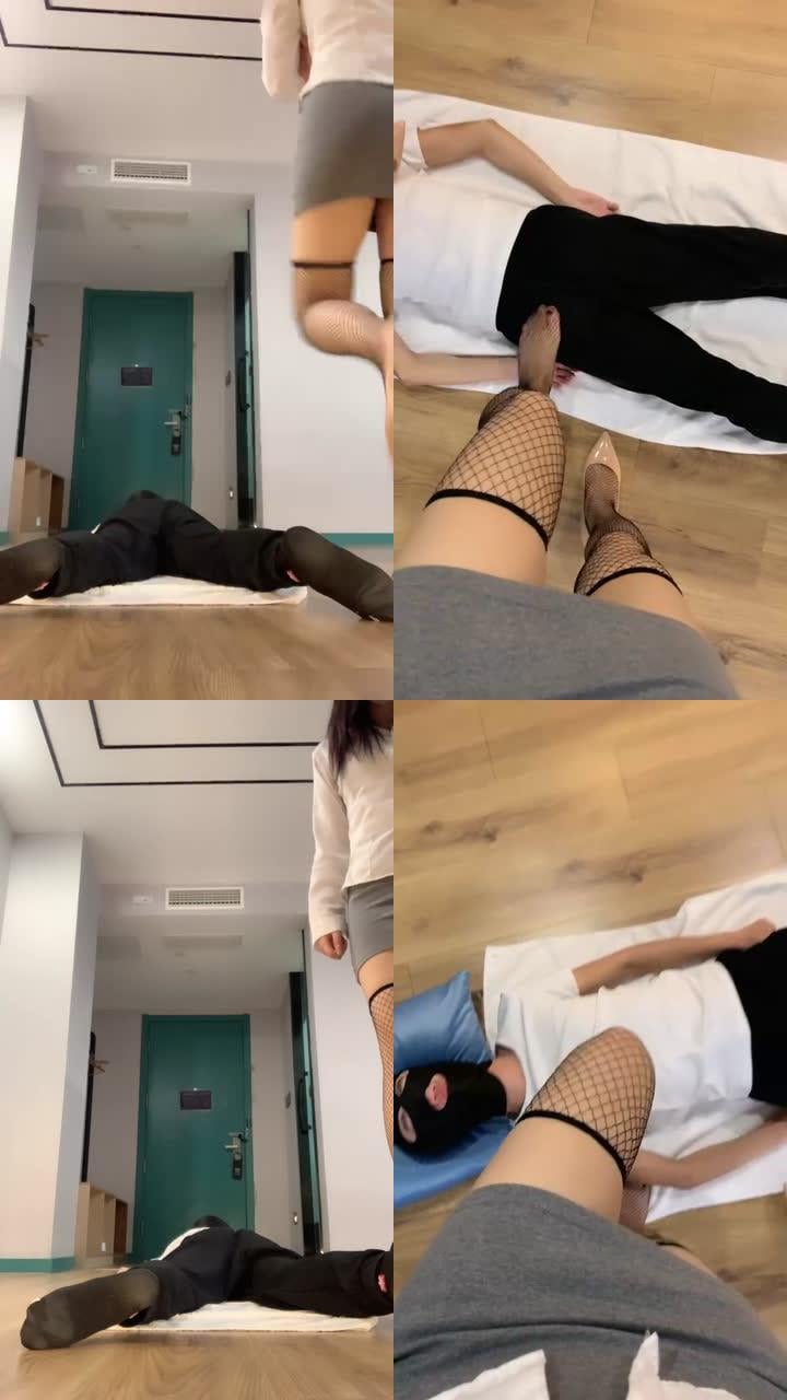 【小x】长腿S网袜踩地毯