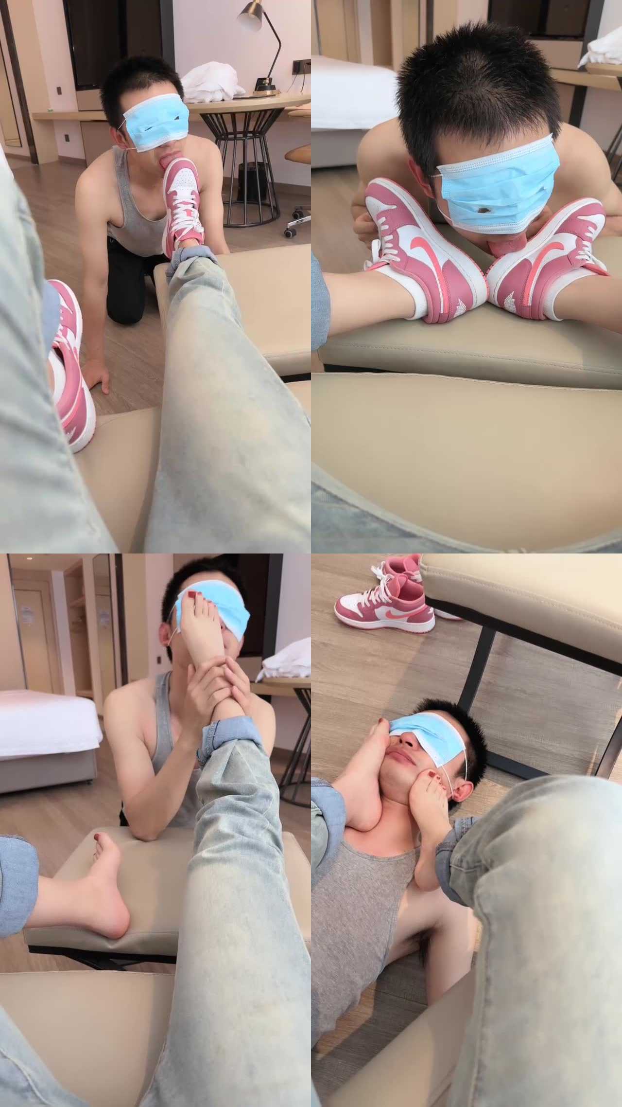 【奈奈生】教弟弟做狗-踩踏蹂躏/鞋子夹狗/清理鞋子