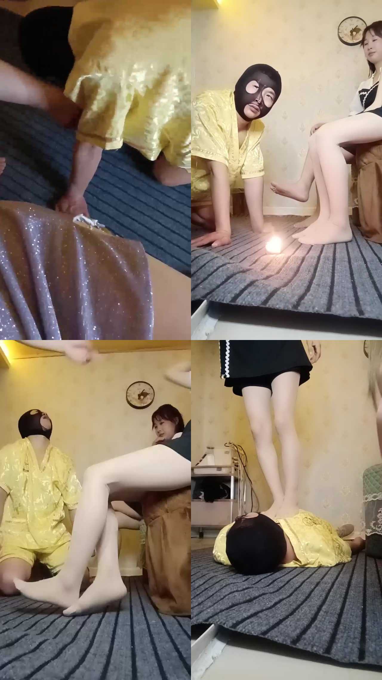 【爱秀】3S足浴店小姐姐玩狗-踢打/高跟踩踏/滴蜡