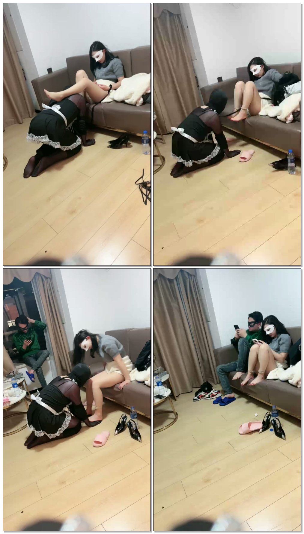 【蜜蜂00后情侣主】ATM情侣主家奴伺候