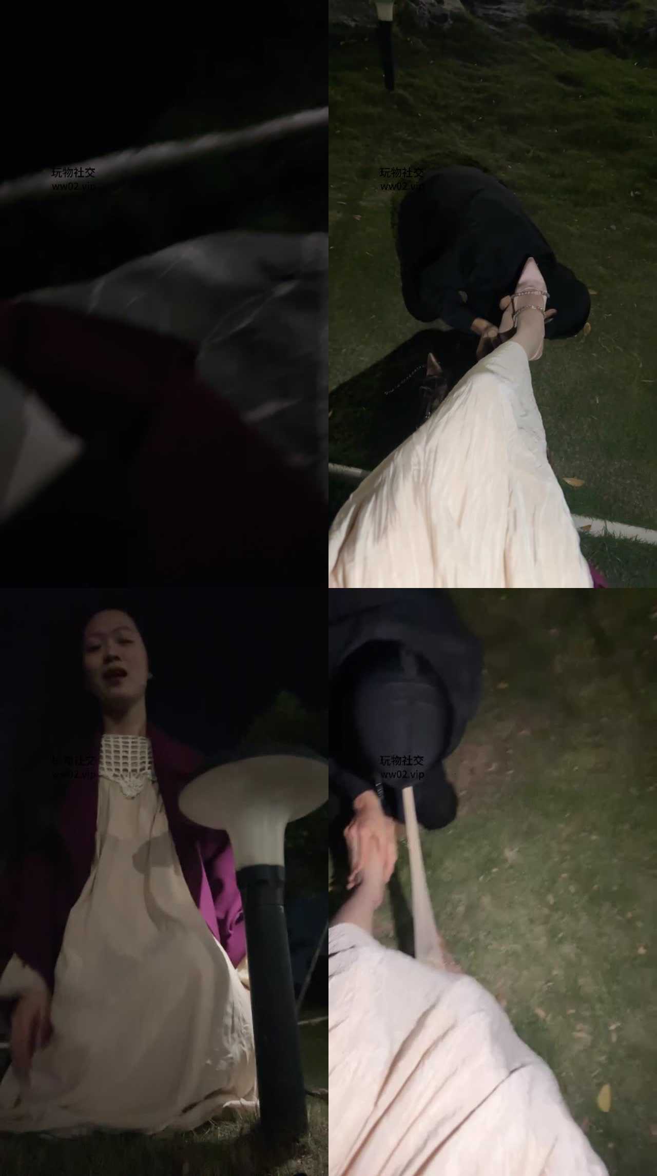 【绵绵】深夜户外遛狗恋足舔