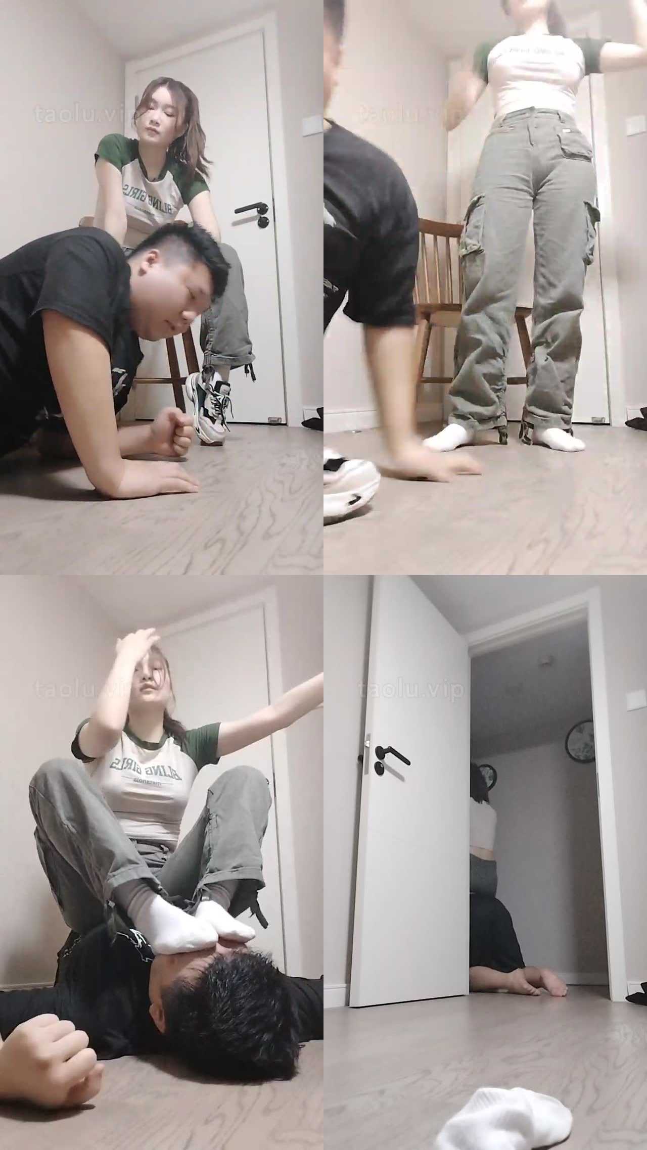 【无所吊谓】胯下辱/运动鞋白袜全体重踩/圣水嘴洗白袜