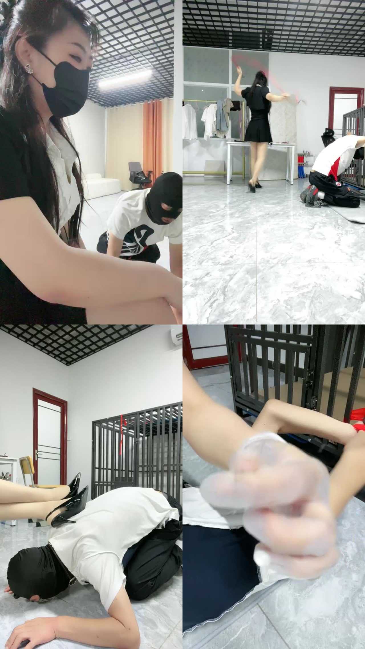 【喵主】捆绑狗笼重度鞭打/电击