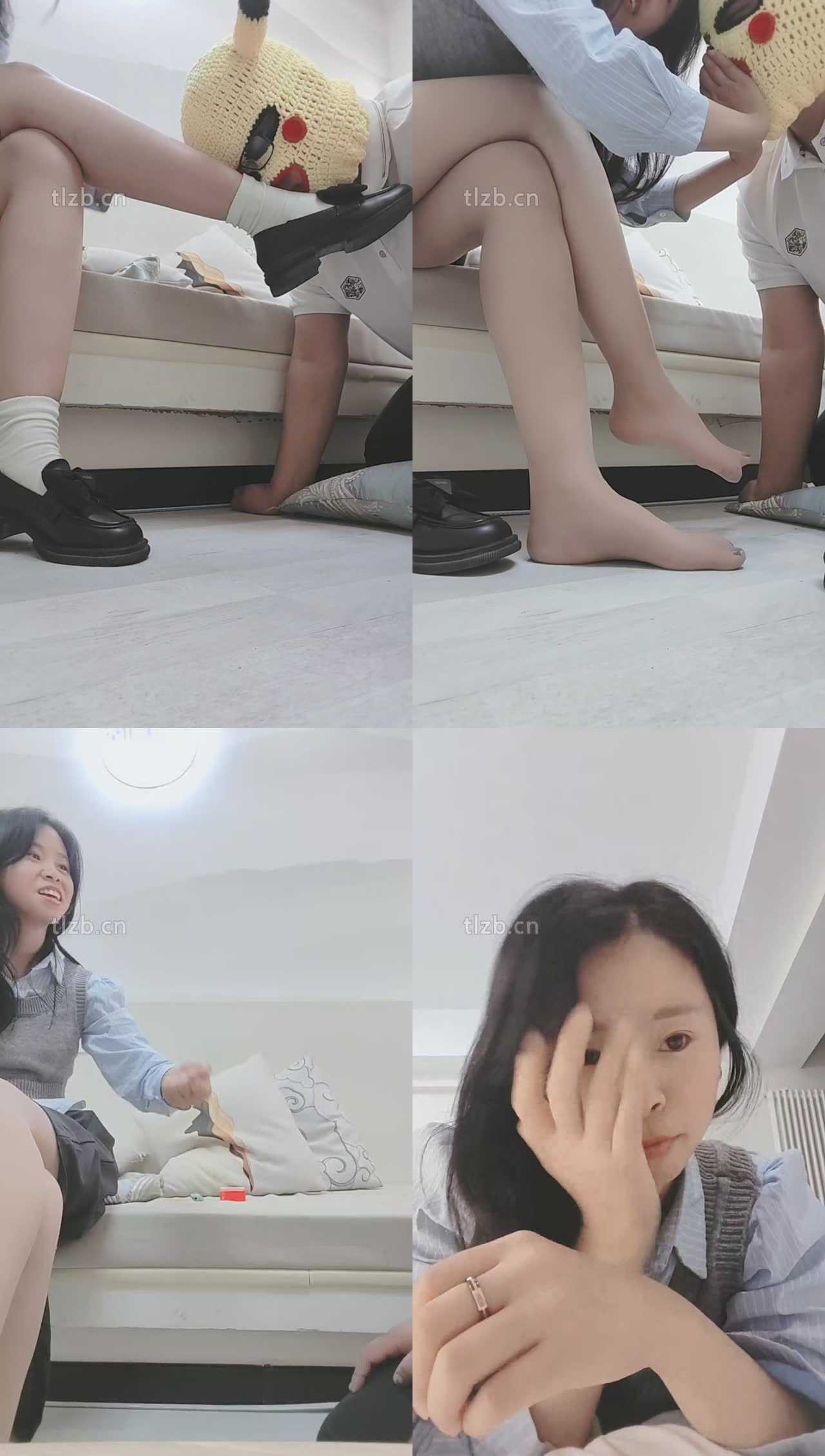 【小奶糖】镜前骑马辱/闻舔皮鞋白袜