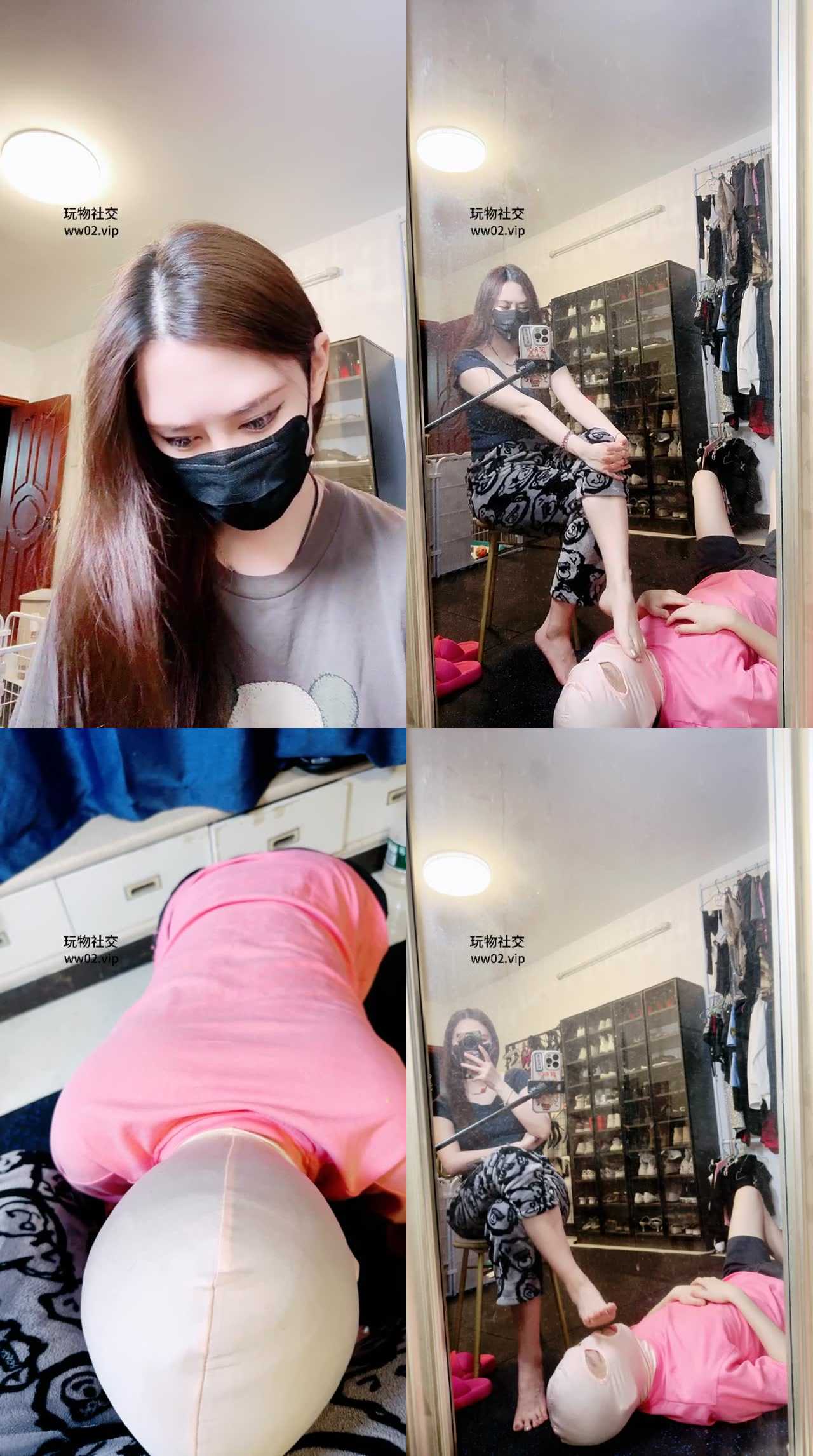 【予涵】镜前骑马/裸足恋足舔