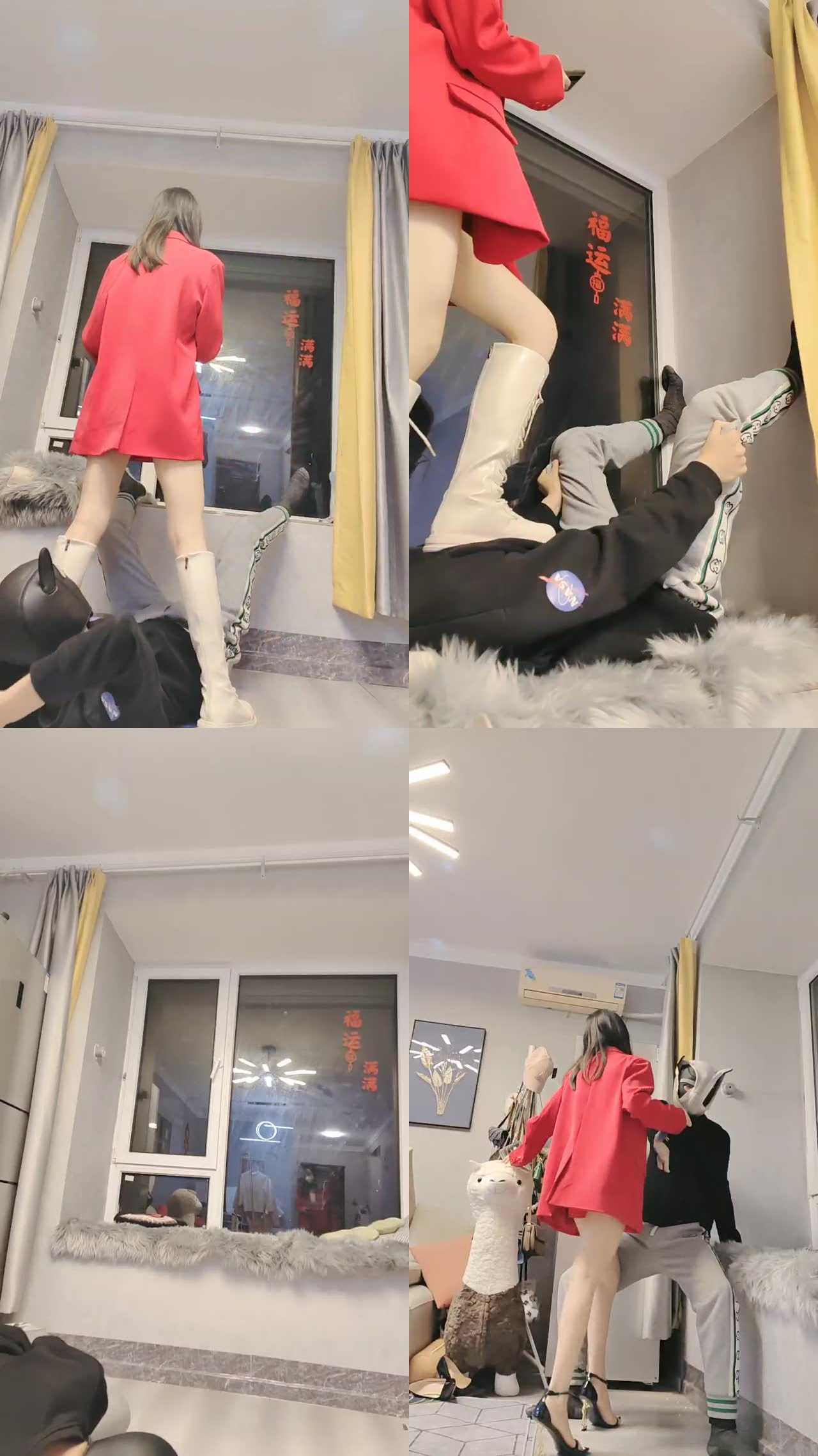 【丫丫】长靴重度踢打/全体重踩踏