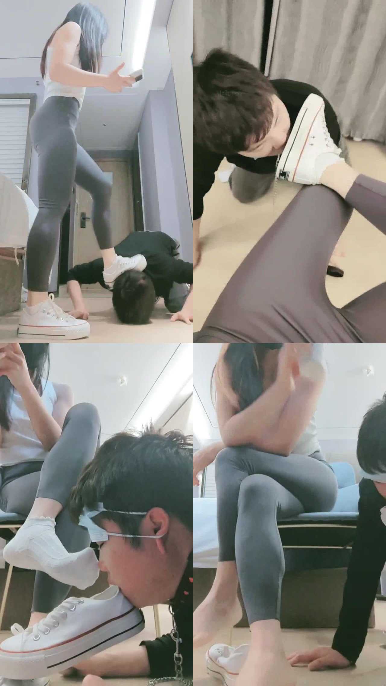 【妮蔻】帆布鞋全体重踩狗头