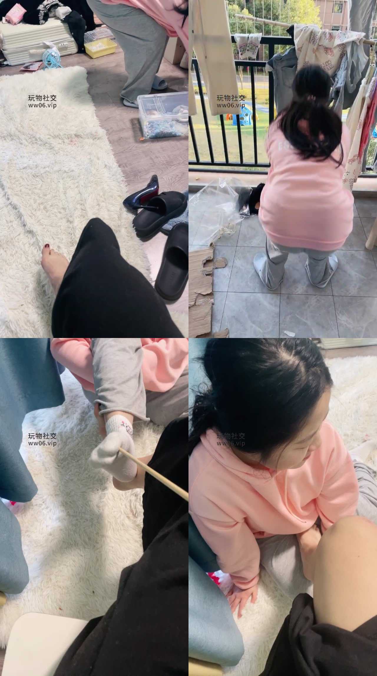 【沐沐大大】藤条威胁闺蜜做奴