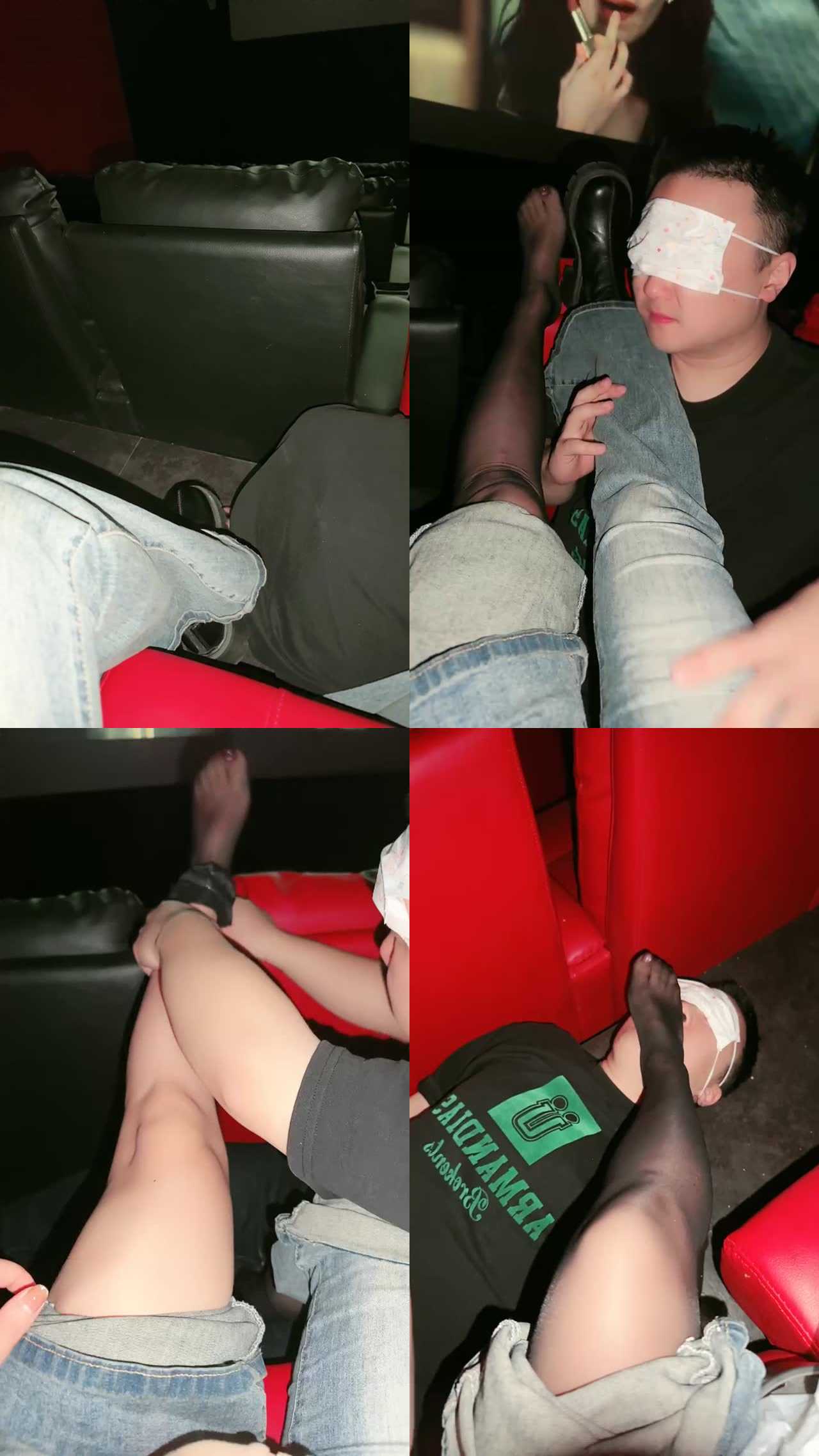 【桃子老师】电影院公开处刑贱奴