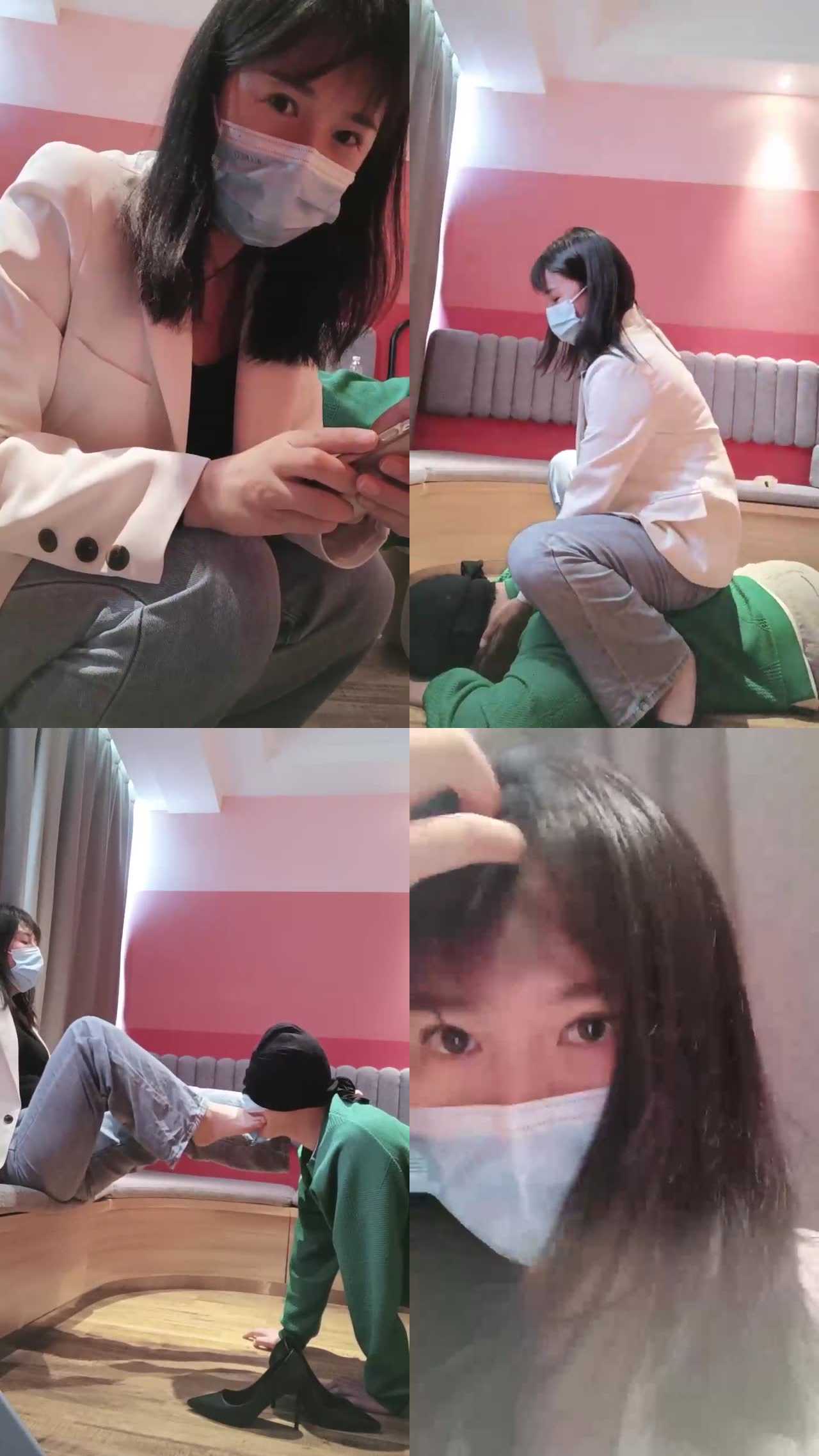 【嗯哼S】高跟裸足踩踏喂食