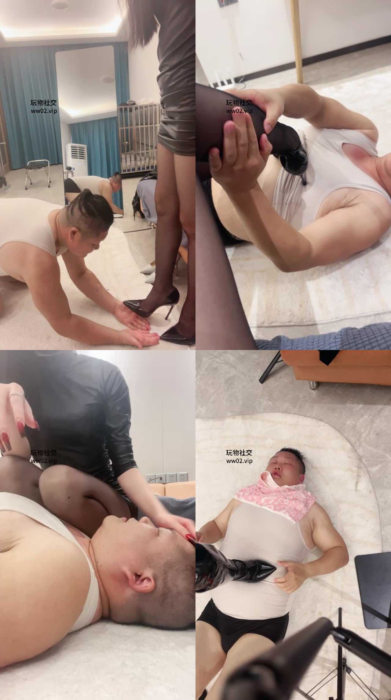 【诗诗】高跟长靴重度踩踏/掐脖窒息