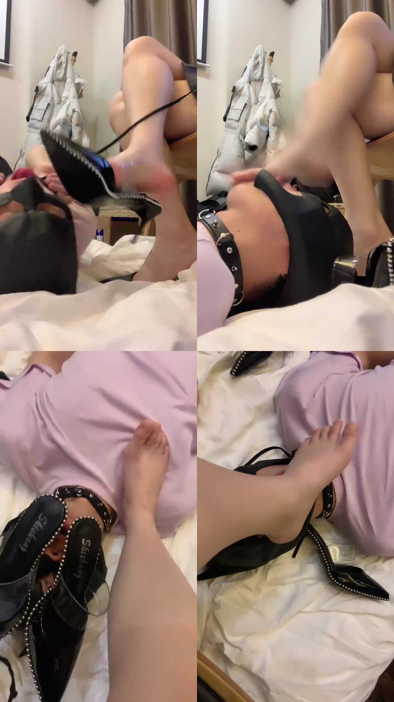 【不期而遇】高跟+小白鞋强制舔/圣水/全体重踩踏
