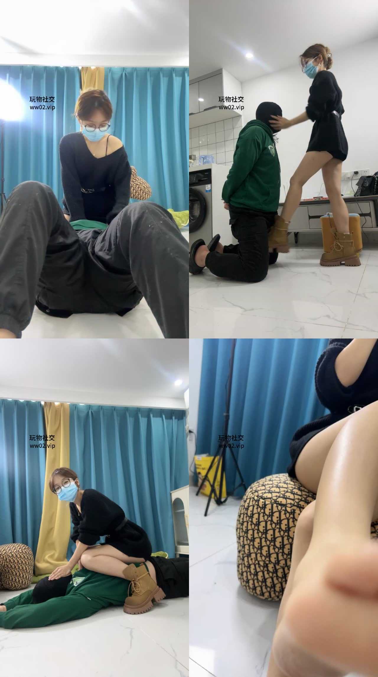 【素人挖掘机】小姐姐马丁靴白棉袜气味辱