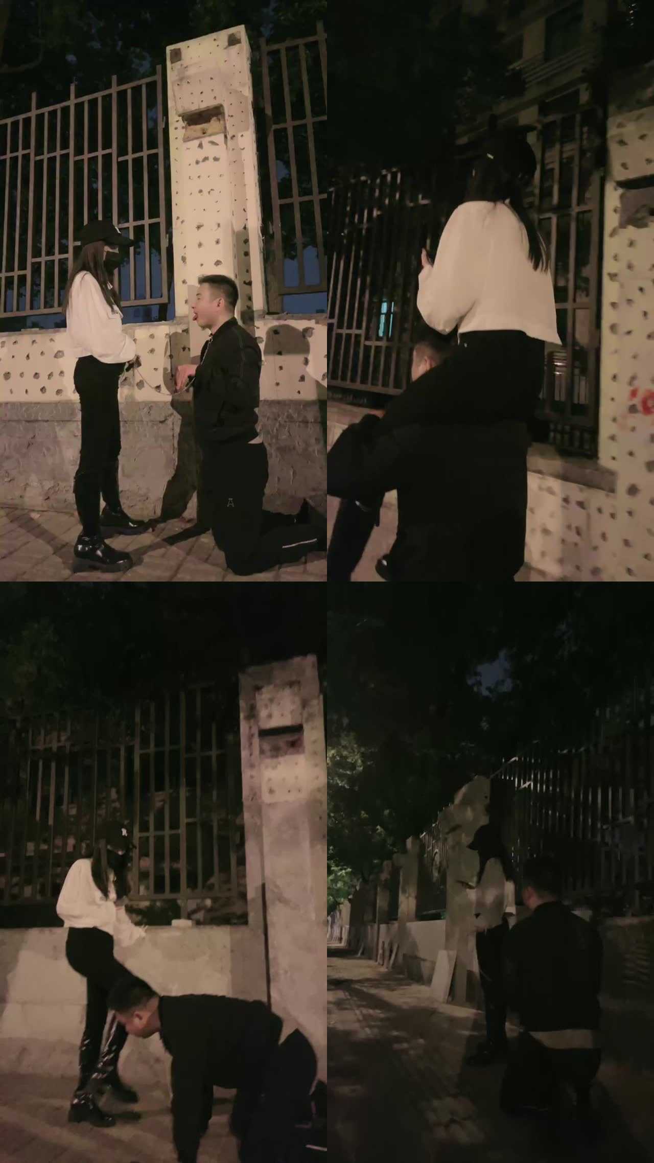 【樱桃大大】网红模特户外遛狗-骑马骑脖子/舔脏鞋/吃口水