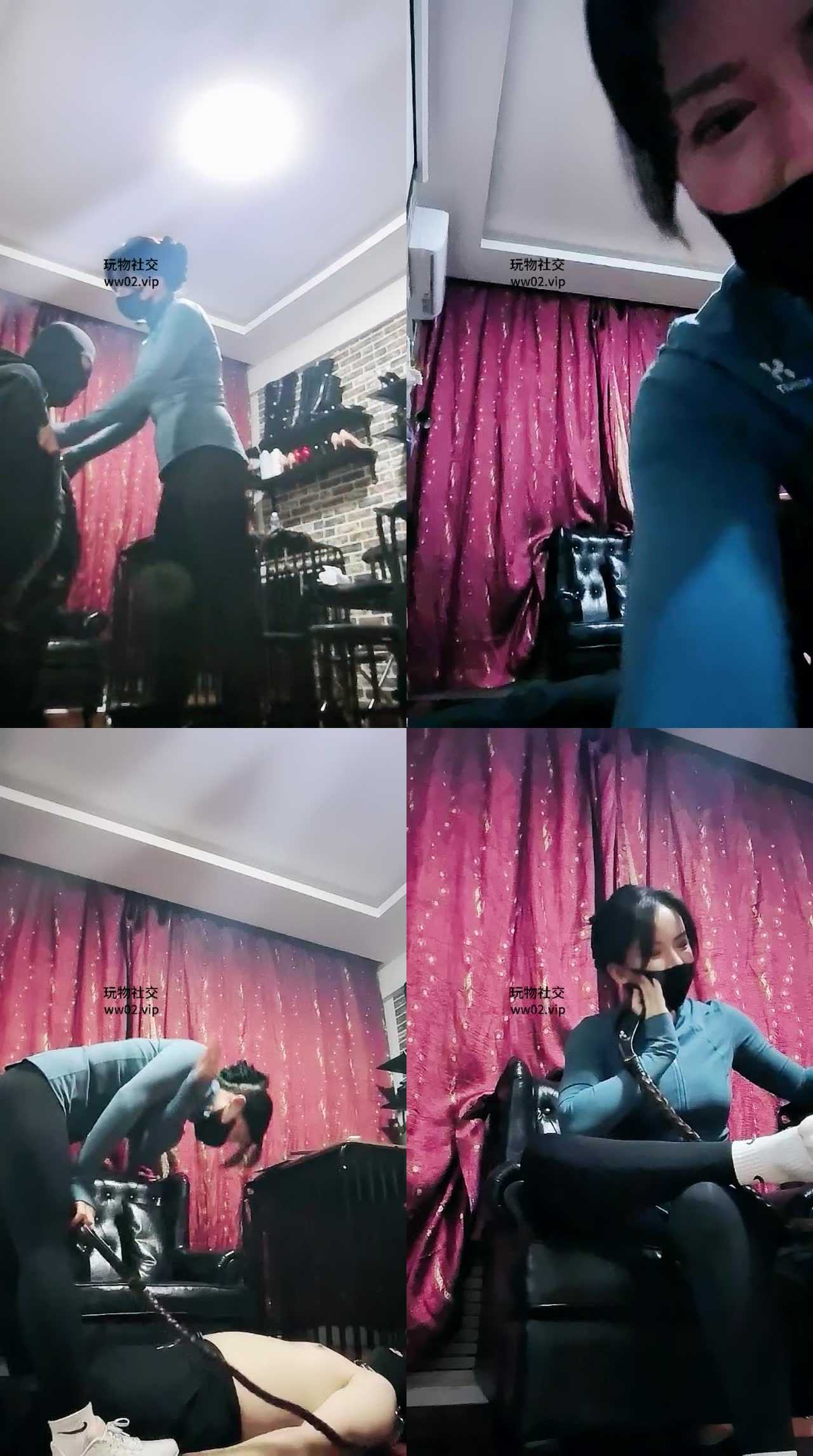 【冷颜】运动鞋白袜踩踏/掐乳耳光