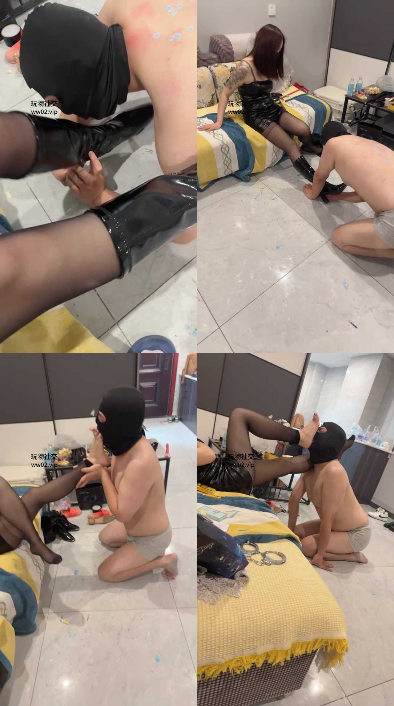 【河北情侣】黑丝jio裸足恋足狂舔