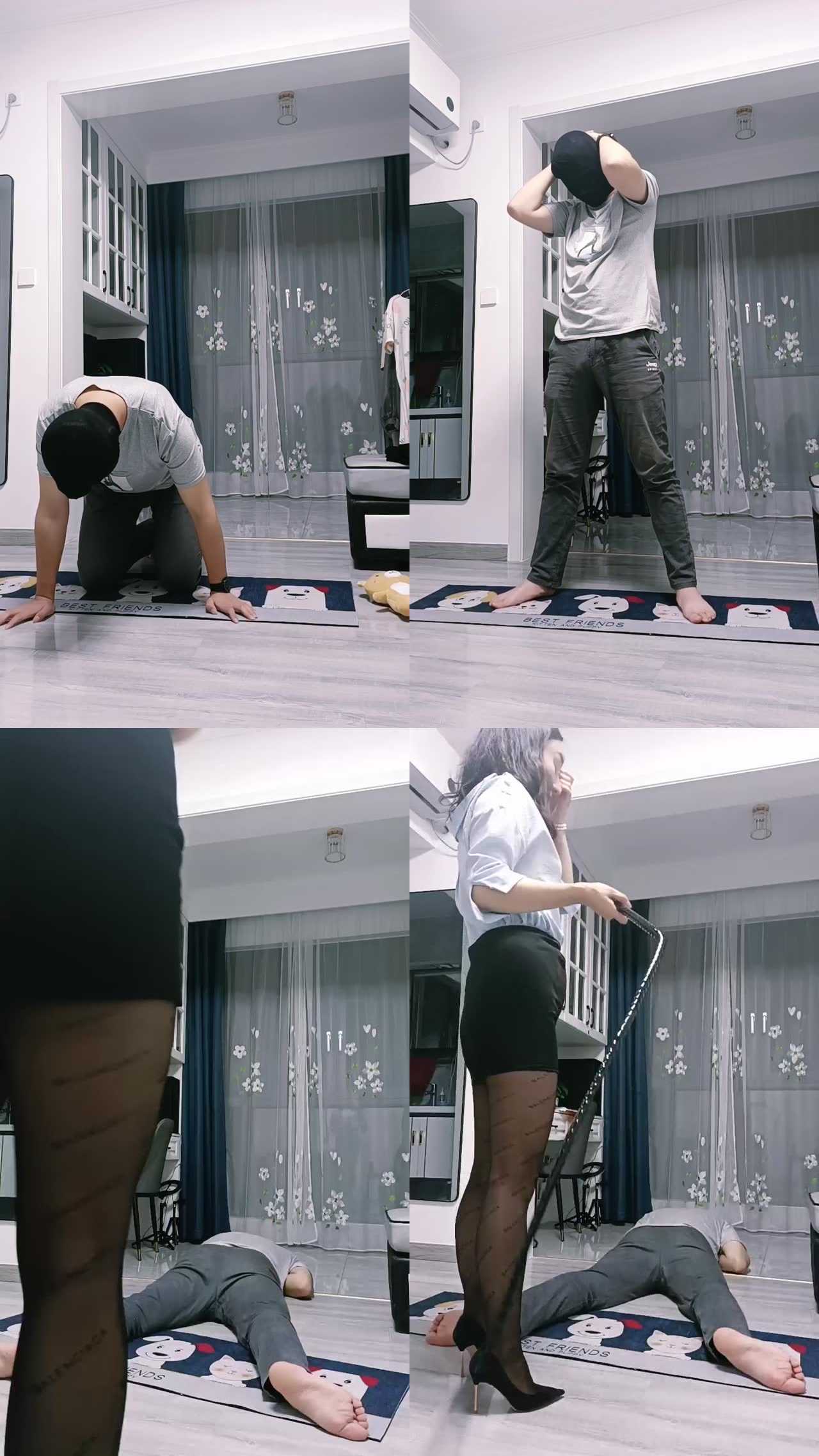 【飞扬女王】长鞭教训+踹废狗奴