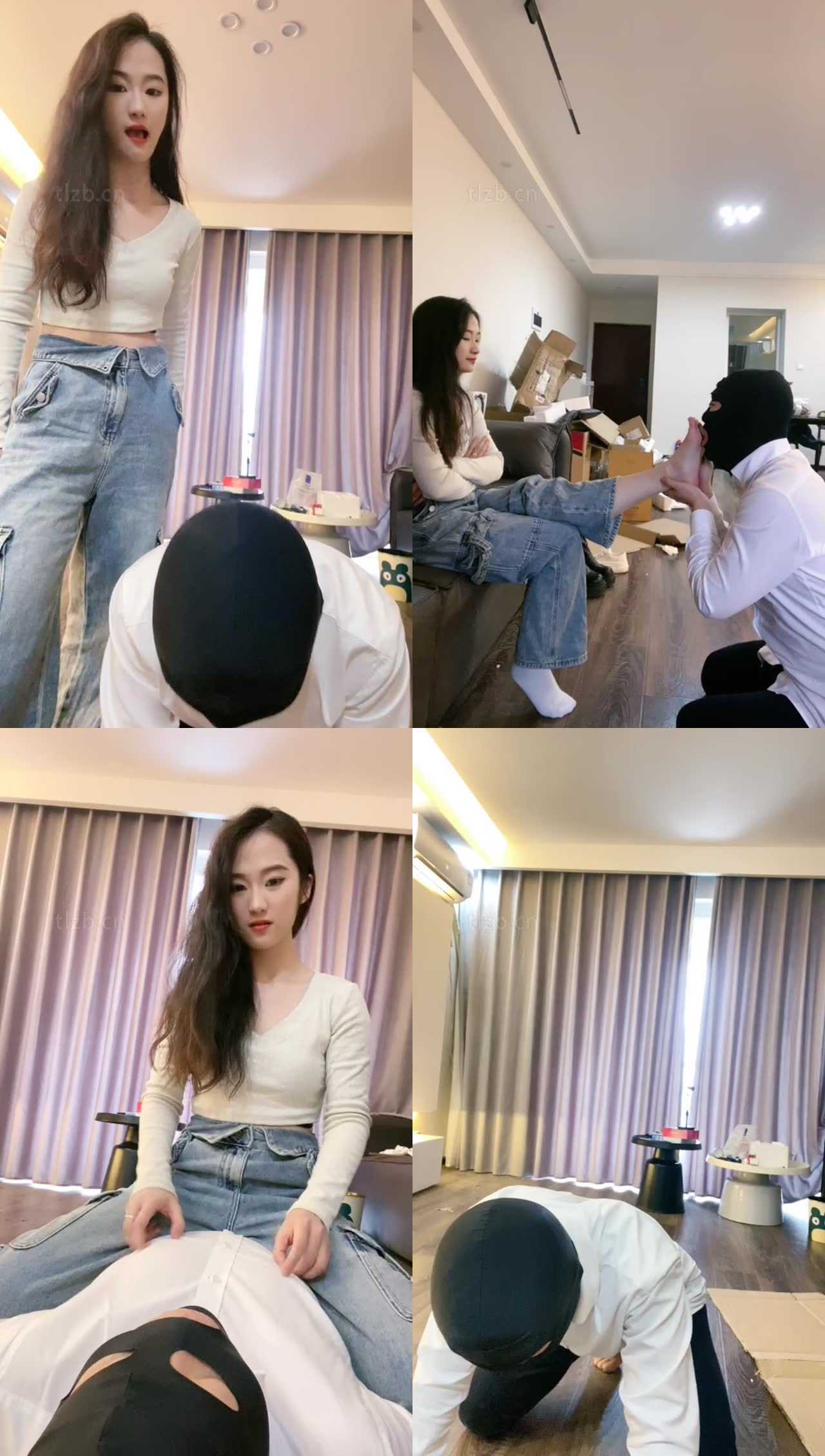 【七七】拍子鞭打/掐乳/品尝白袜脚裸足/喂口水/圣水泡面