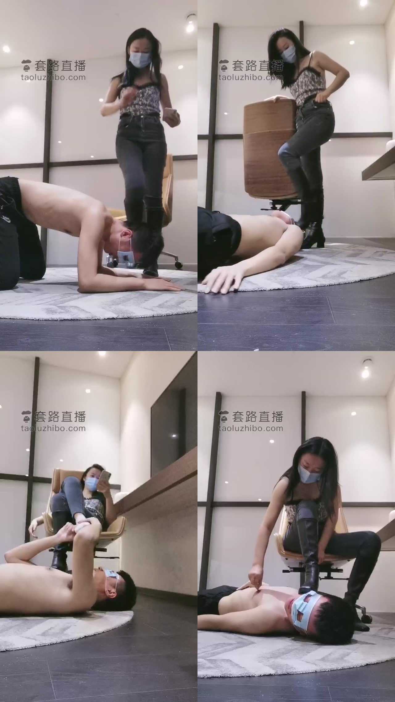 【杳杳小主】长靴原味白棉袜羞辱