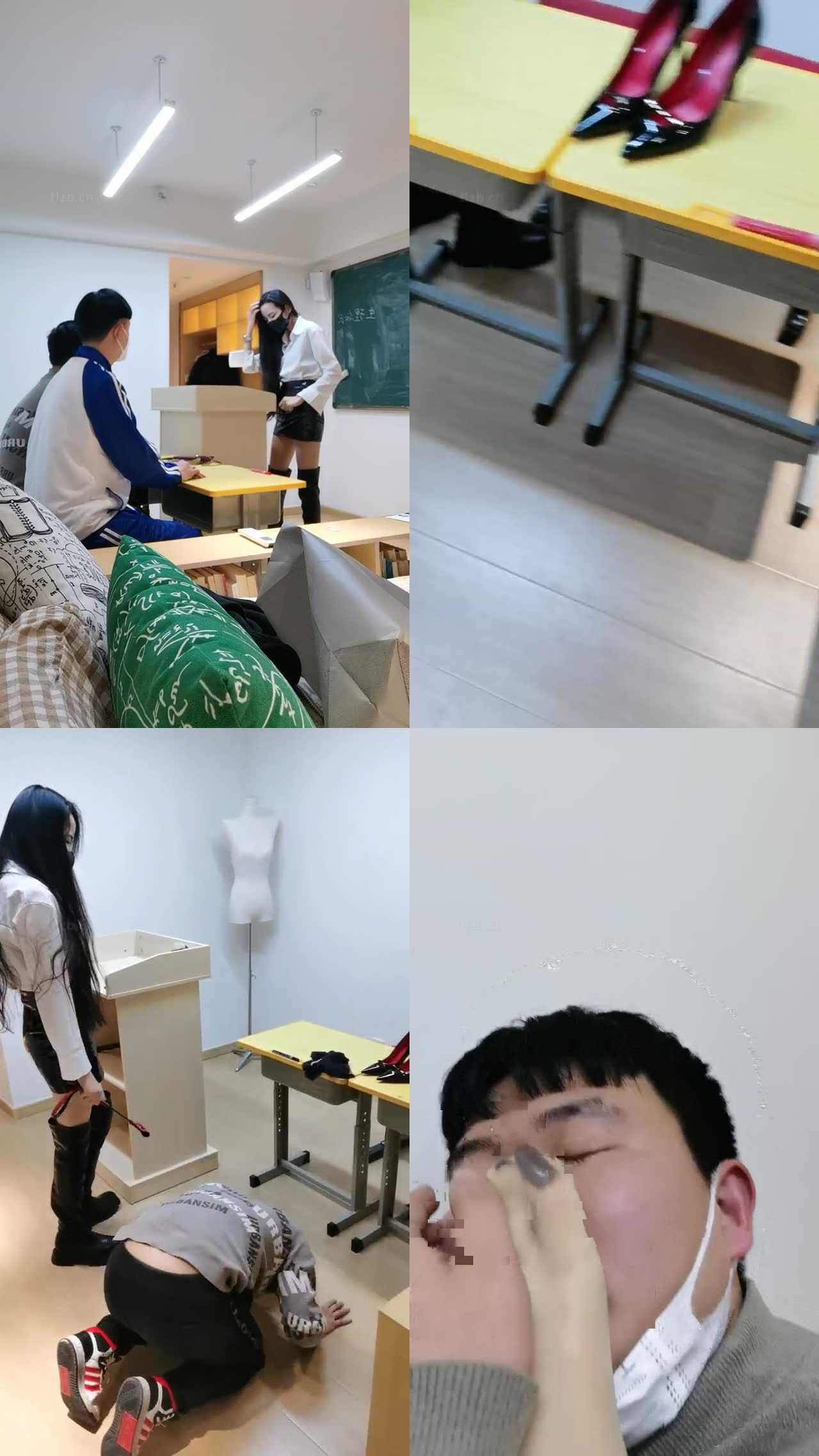 【皮皮】场景调-长靴老师-惩罚不听话狗学生