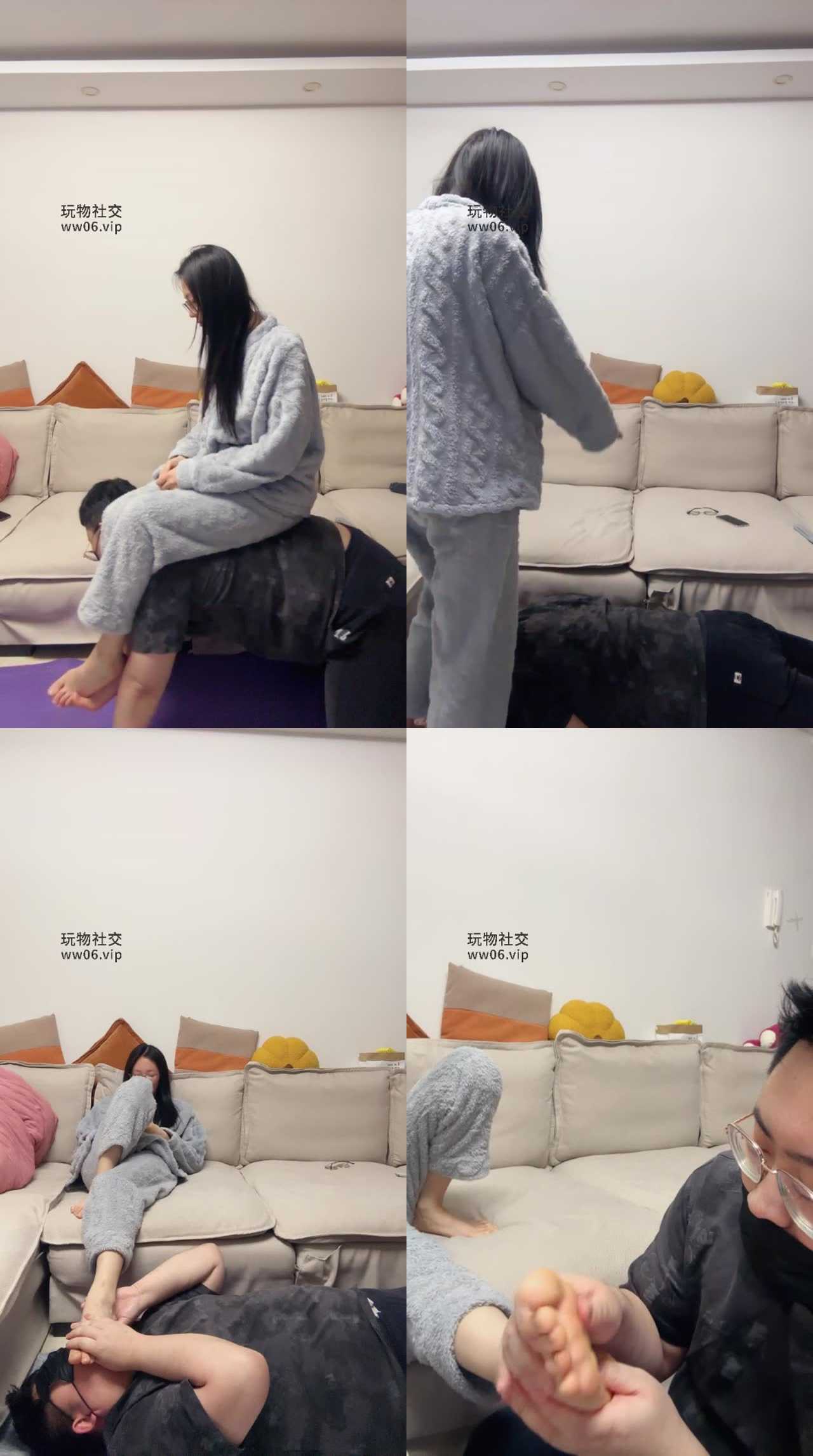 【埋汰】睡衣小姐姐S-骑狗背/玉足蹂躏