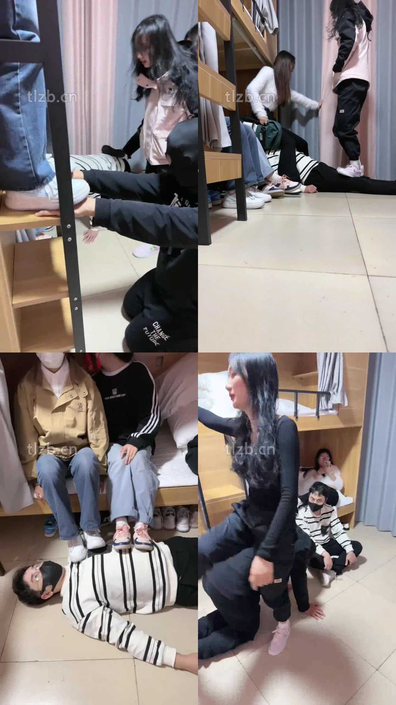 【尤物大大】女生寝室4主VS双奴带新人学妹入圈调