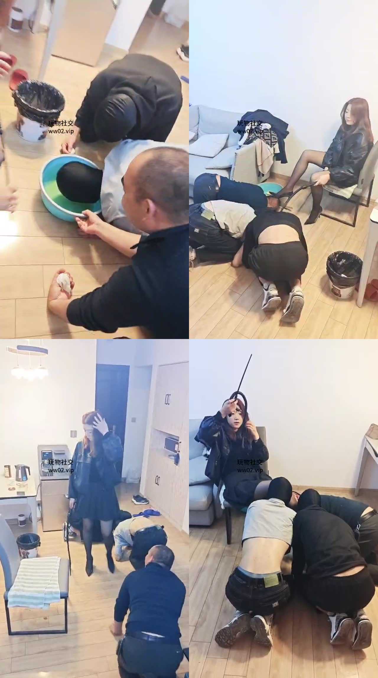 【兰州苏苏】舔大盆圣水/舔脏鞋黑丝/强迫鞭打/踩踏踢裆【双视角】