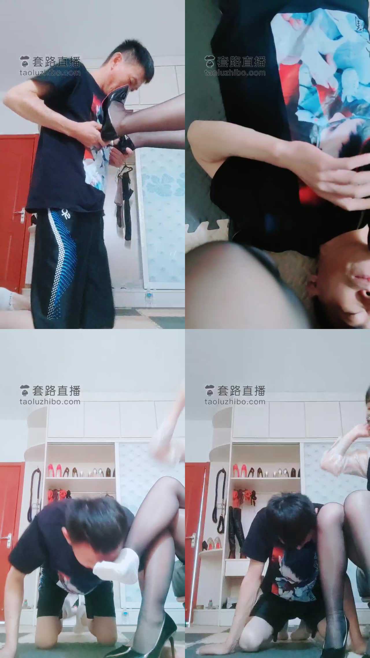 【魅影女神】高跟黑丝虐乳
