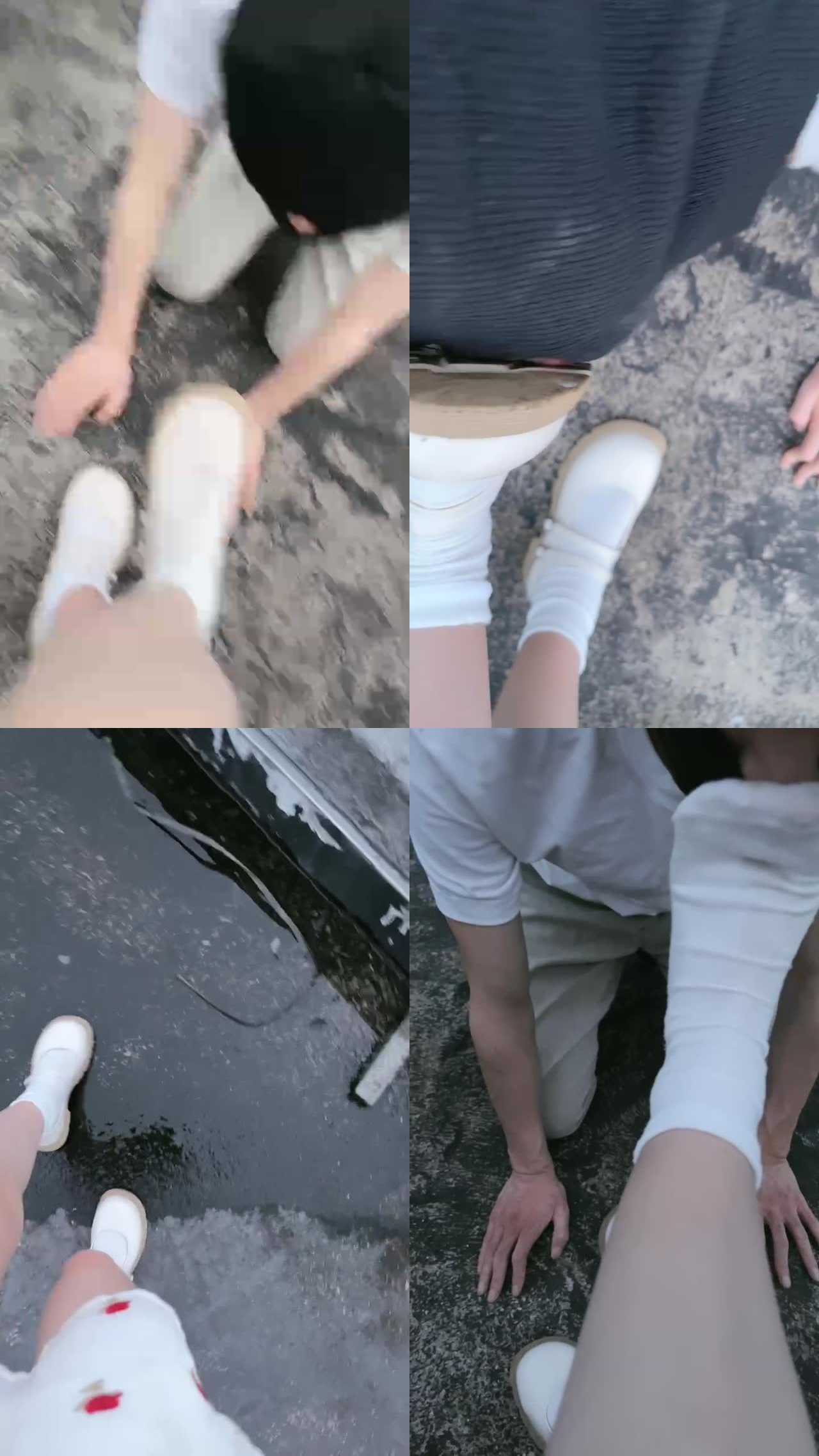 【夏十七】户外跪舔脏鞋白袜