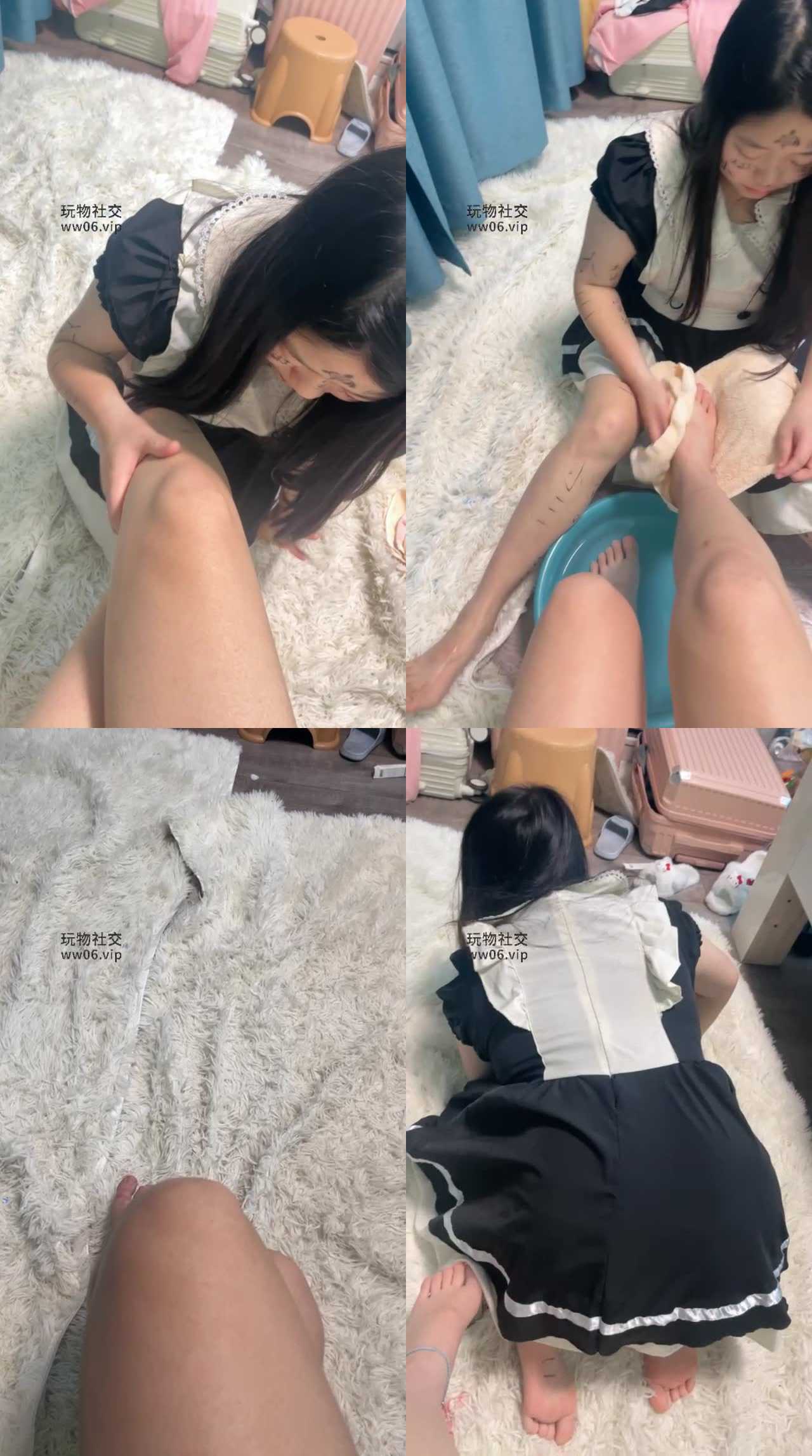 【白兔】滴蜡闻脚/伺候沐足/玉足踩