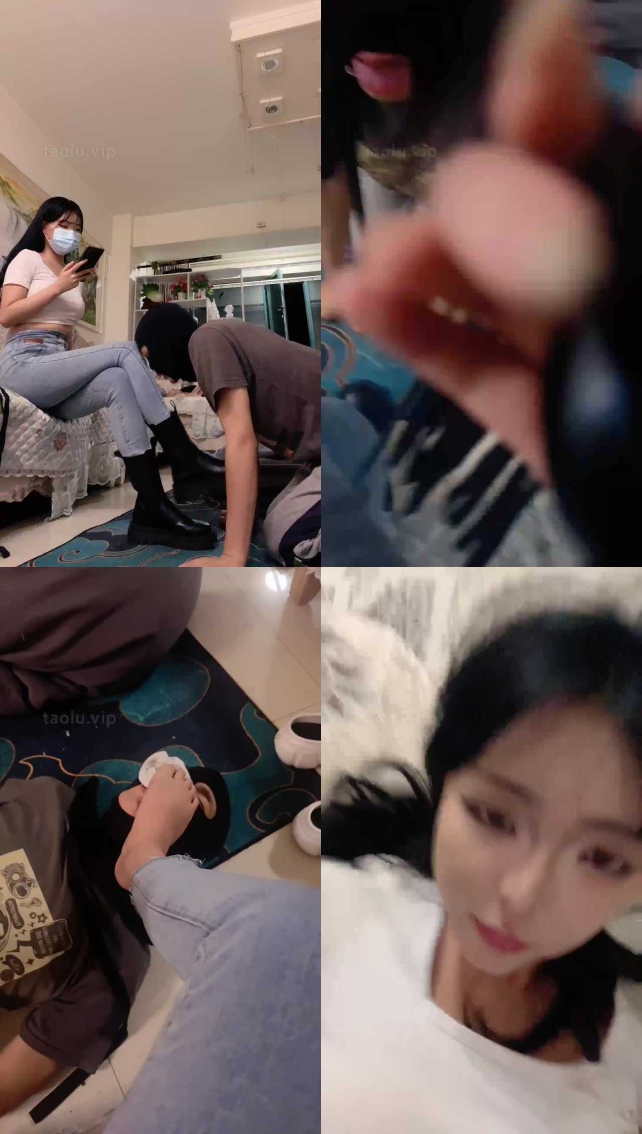 【绝美兔女王】性感主播S-短靴白袜气味辱