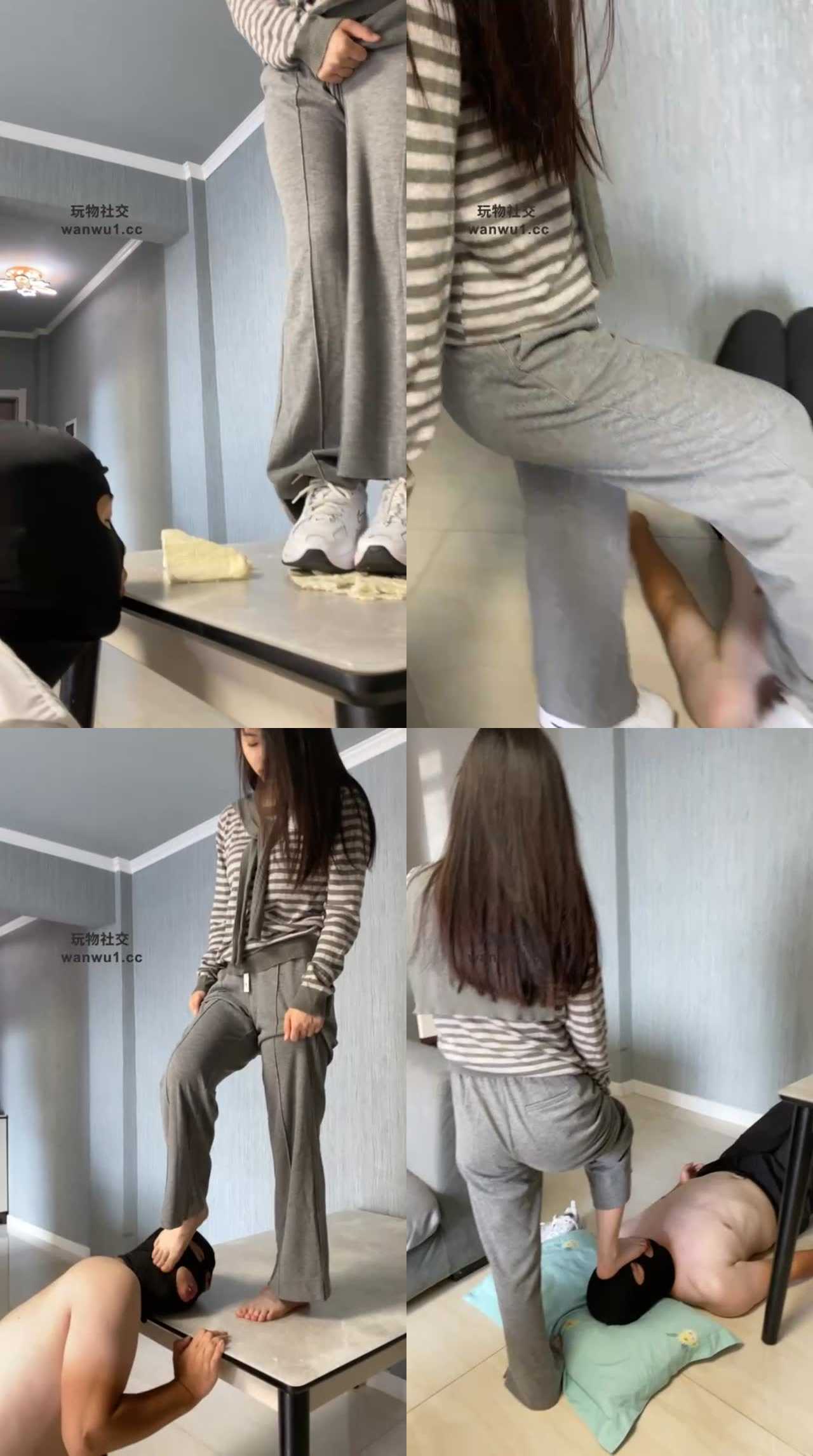 【精神小妹】鞋底碾喂食/全体重跳跺踩头踢踹